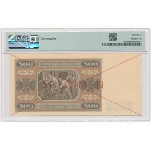 500 złotych 1948 - SPECIMEN - AA - PMG 64