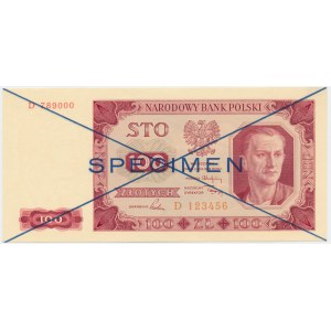 100 zloty 1948 - SPECIMEN - D - blue print