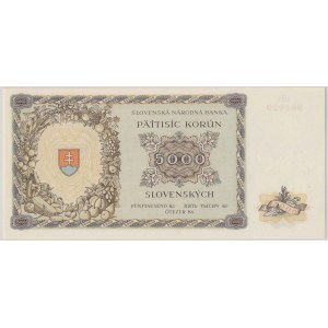 Słowacja, 5.000 koron 1944 - RZADKOŚĆ