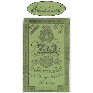 1 gold 1831 - Lubienskiy - thin paper - RARE