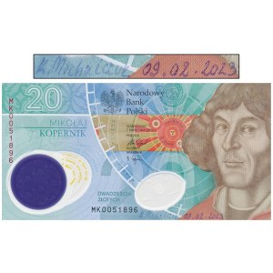 20 złotych 2023 - M. Kopernik - z autografem autora