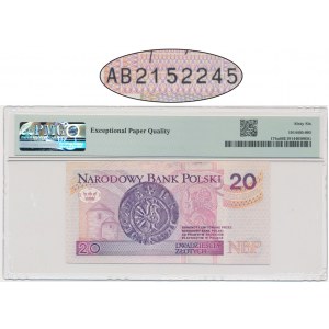 20 złotych 1994 - AB - PMG 66 EPQ - rzadka seria