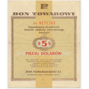 Pewex, 5 dolarów 1960 - De - z klauzulą -