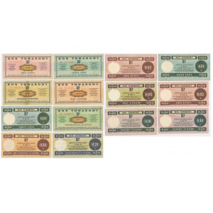 Pewex, set of 1-50 cents 1969-79 (14 pieces).