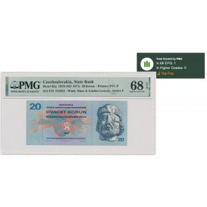 Czechosłowacja, 20 koron 1970 - PMG 68 EPQ