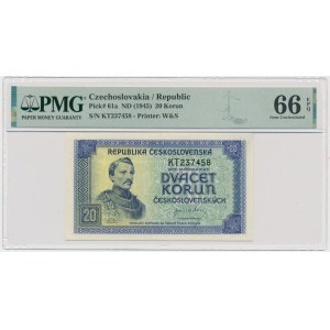 Czechoslovakia, 20 Korun (1945) - PMG 66 EPQ