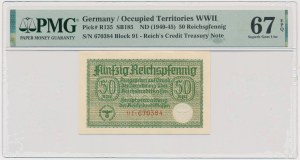 Niemcy, 50 fenigów (1940-45) - PMG 67 EPQ