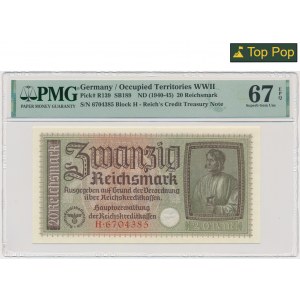 Niemcy, 20 marek (1940-45) - PMG 67 EPQ