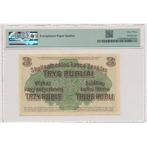 Posen, 3 Rubles 1916 - W - short clause - PMG 63 EPQ