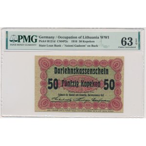Poznań, 50 kopecks 1916 - clause courte (P2c) - PMG 63 EPQ