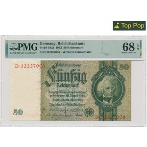 Niemcy, 50 marek 1933 - PMG 68 EPQ