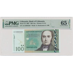 Lithuania, 100 Litu 2007 - PMG 65 EPQ