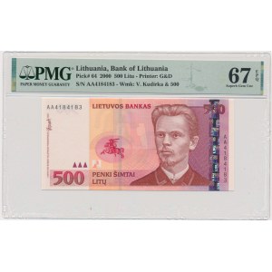 Lithuania, 500 Litu 2000 - PMG 67 EPQ