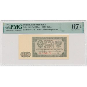 2 złote 1948 - BR - PMG 67 EPQ