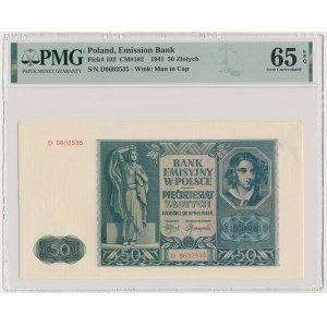 50 złotych 1941 - D - PMG 65 EPQ