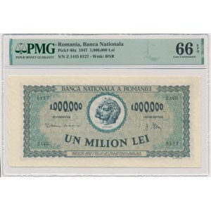 Romania, 1 million Lei 1947 - PMG 66 EPQ