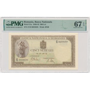 Rumunia, 500 lei 1940 - PMG 67 EPQ