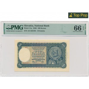 Słowacja, 100 koron 1940 - II Emisja - PMG 66 EPQ