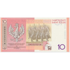 10 złotych 2008 - 90. Rocznica Odzyskania Niepodległości -