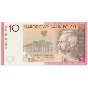 10 złotych 2008 - 90. Rocznica Odzyskania Niepodległości -