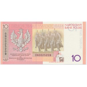 10 złotych 2008 - 90. Rocznica Odzyskania Niepodległości -