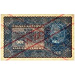 100 marek 1919 - WZÓR - I Serja A - Nr 123,456 - RZADKI