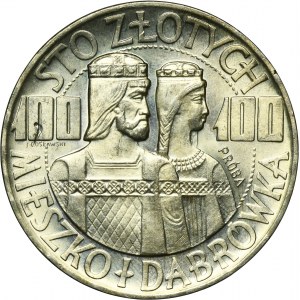 SAMPLE, 100 gold 1966 Mieszko and Dabrowa half figures