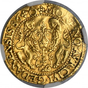 Stefan Batory, Dukat Gdańsk 1586 - RZADKI - NGC XF DETAILS - RZADKI