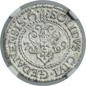 Stefan Batory, Szeląg Gdańsk 1579 - NGC UNC DETAILS