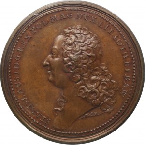 Stanisław Leszczyński, Medal Nancy 1755 - PCGS MS64 BN
