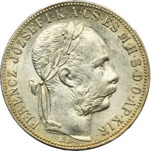 Węgry, Franciszek Józef I, 1 Forint Kremnica 1886 KB