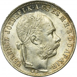 Hungary, Franz Joseph I, 1 Forint Kremnitz 1883 KB