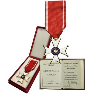 PRL, Cross of the Order of Polonia Restituta with ID card