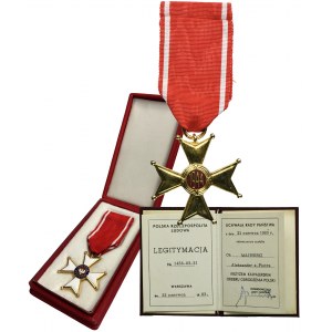 PRL, Cross of the Order of Polonia Restituta with ID card