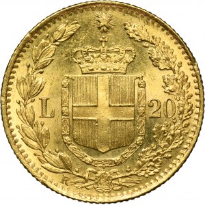 Włochy, Królestwo Włoch, Umberto I, 20 Lirów Rzym 1882 R