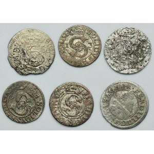 Set, Poland and Austria, Sigismund III Vasa and Ferdinand II, Schilling and 1 Kreuzer (6 pcs.)