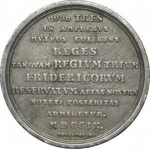 August II the Strong, Medal Alliance of the Three Friedrich 1709