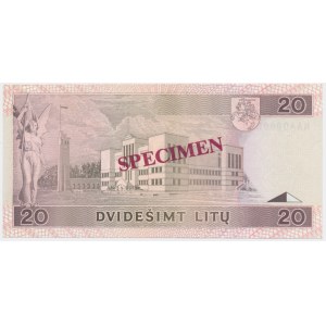 Lithuania, 20 Litu 1993 - SPECIMEN - No. 312