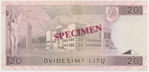Lithuania, 20 Litu 1993 - SPECIMEN - No. 312
