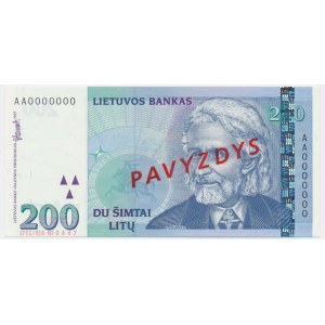 Lithuania, 200 Litu 1997 - SPECIMEN - No. 447 -