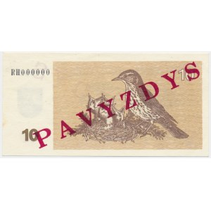 Lithuania, 10 Talonas 1992 - SPECIMEN -