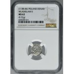 Vladislaus II the Exile, Denarius - Eagle and Hare - NGC MS62