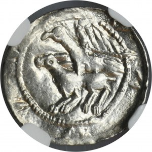 Vladislaus II the Exile, Denarius - NGC MS63