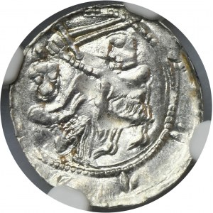 Vladislaus II the Exile, Denarius - NGC MS63