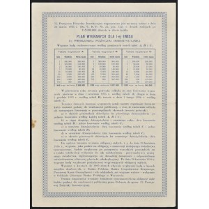 3% Premium Investment Loan 1935, Issue I, temporary certificate PLN 100.