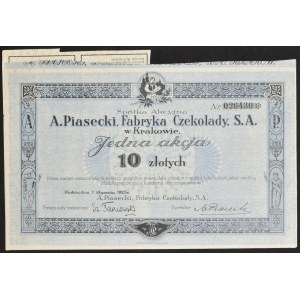 Fabryka Czekolady A. Piasecki S.A., 10 zl 1925