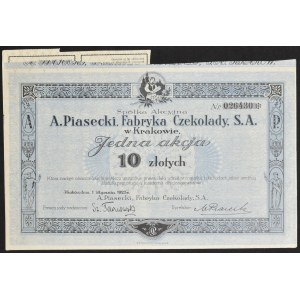 Fabryka Czekolady A. Piasecki S.A., 10 zł 1925