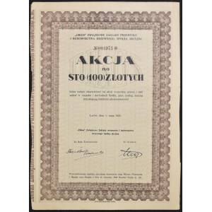 Oikos Związkowe Zakłady Przemysłu i Budownictwa Drzewnego S.A., 100 zł 1926