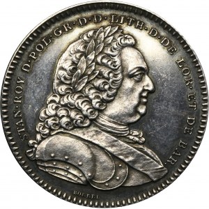 Stanislaus Leszczyński, opening medal of the Stanisławów Academy in Nancy 1750 - RARE