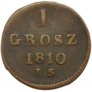 Księstwo Warszawskie, 1 grosz Warszawa 1810 IS